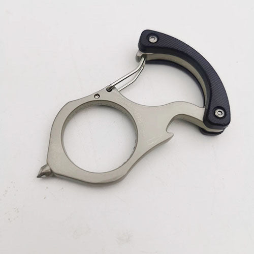 Single Alloy Steel Carabiner Keychain Outdoor Bottle Opener Tool