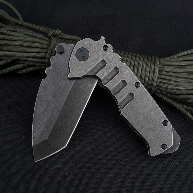 Outdoor Folding 9cr18mov Stonewash Steel G10 Handle Camping Pocket Tool