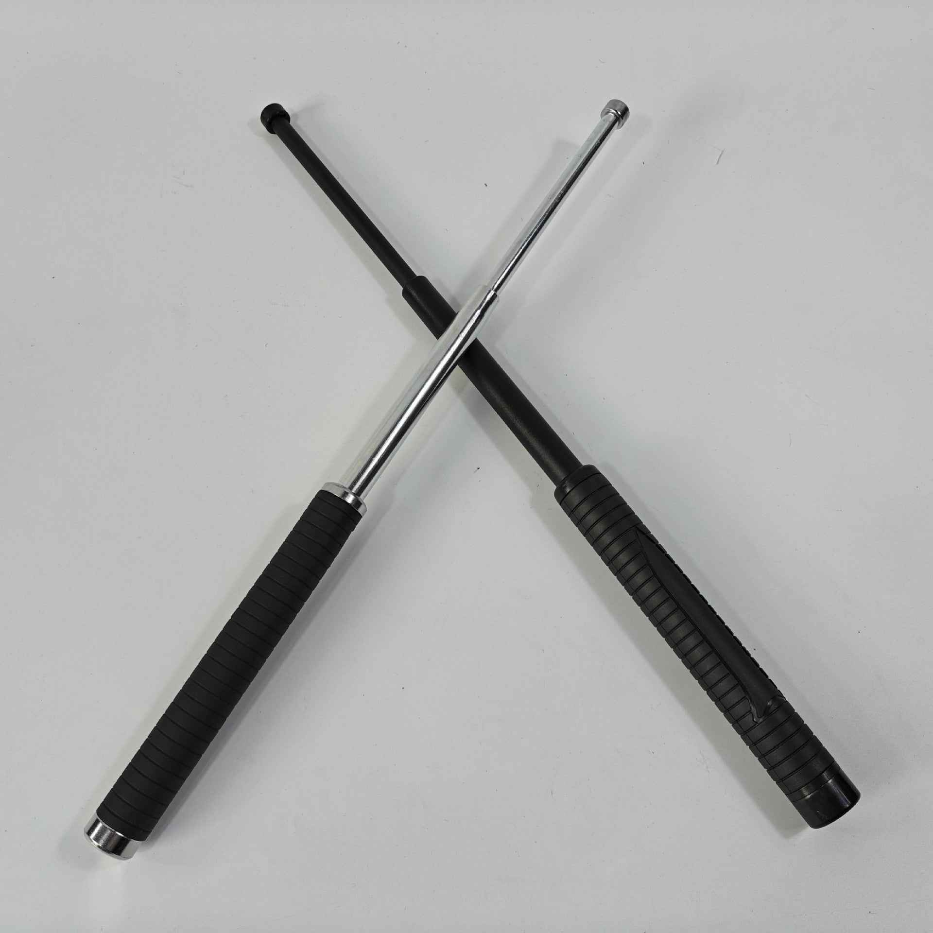 21-inch telescopic baton, expandable baton holster, metal three-section stick, PC plastic rubber self-defense baton, security equipment