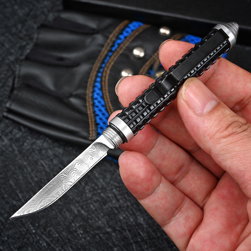 Mini Damascus Pen Multifunctional Pocket Tool
