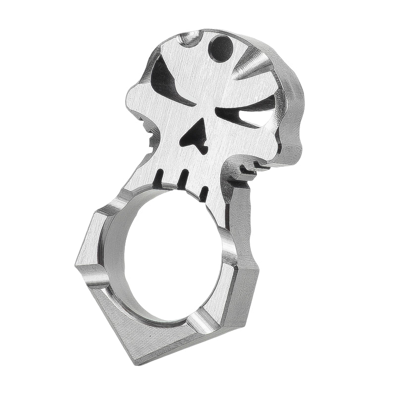 2025 New TC4 Titanium Skull Head Single Finger Knuckle Duster