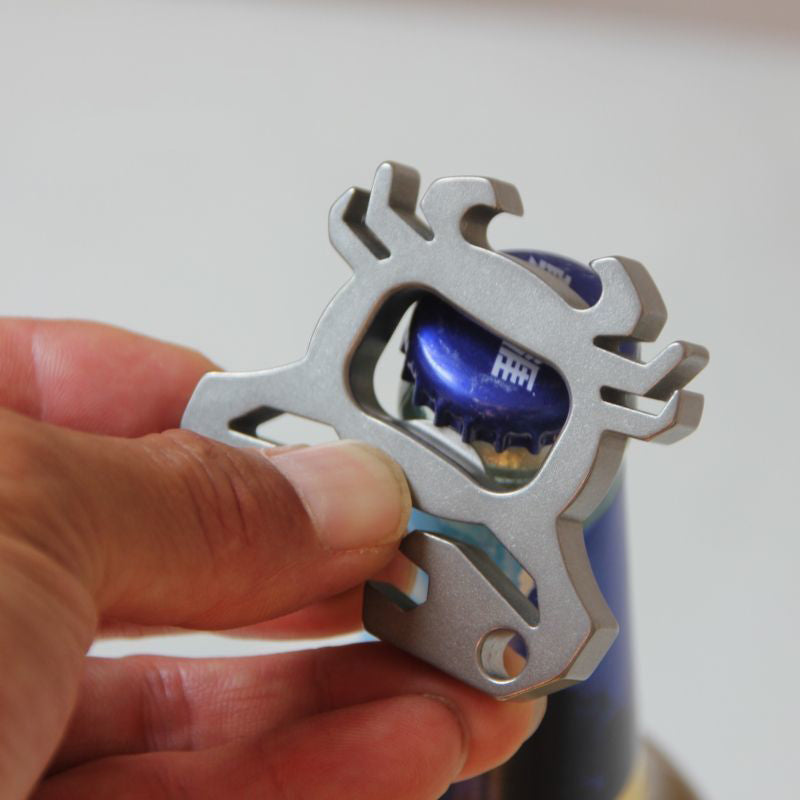 Titanium Crab Bottle Opener EDC Keychain Backpack Tool