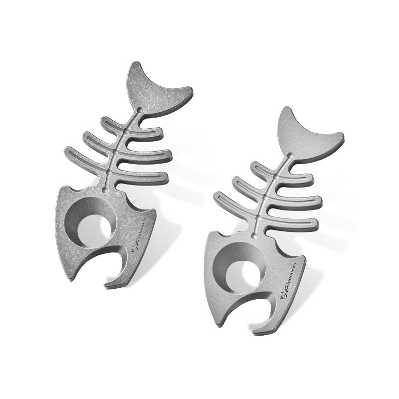 Multifunctional Rope Hole Bottle Opener Titanium EDC Tool Hung on Backpack