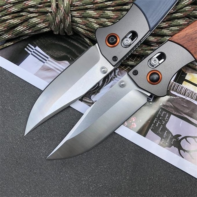 BM15080 G10 Handle and Sandalwood Handle Outdoor Folding Tool