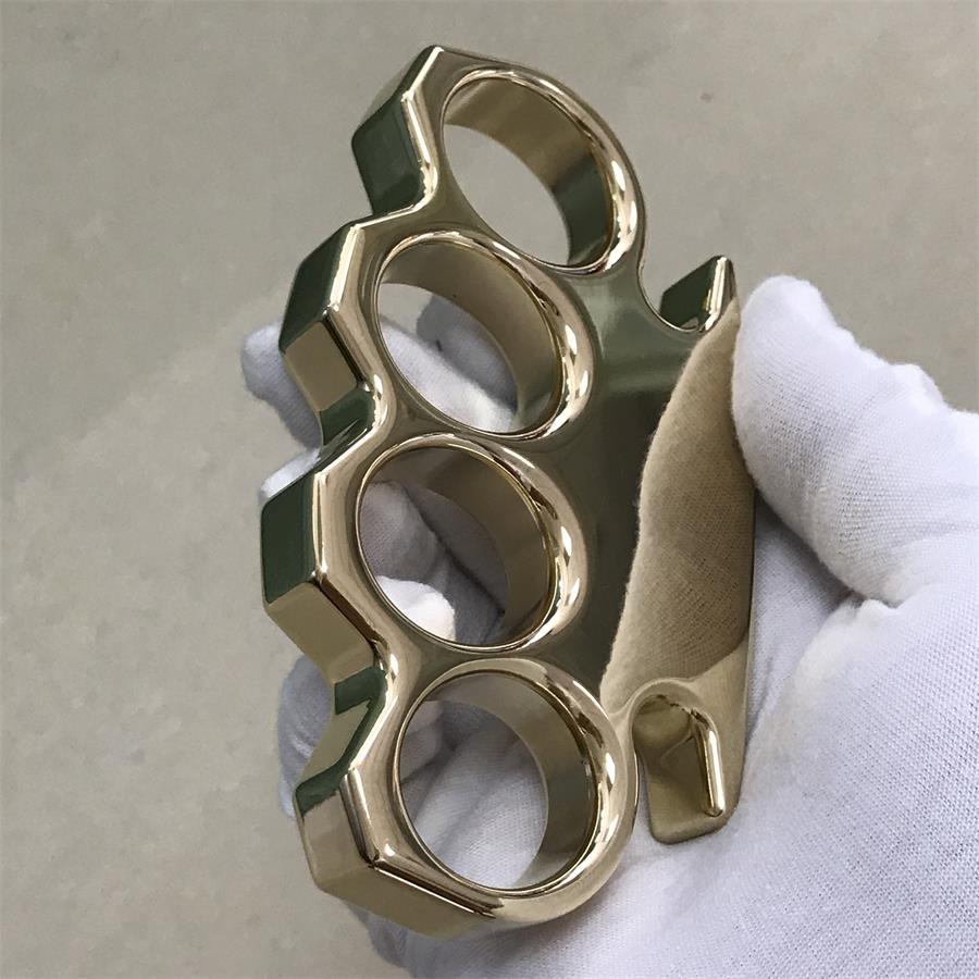 The KING Mirror Polished Brass Knuckle Duster Classic Style