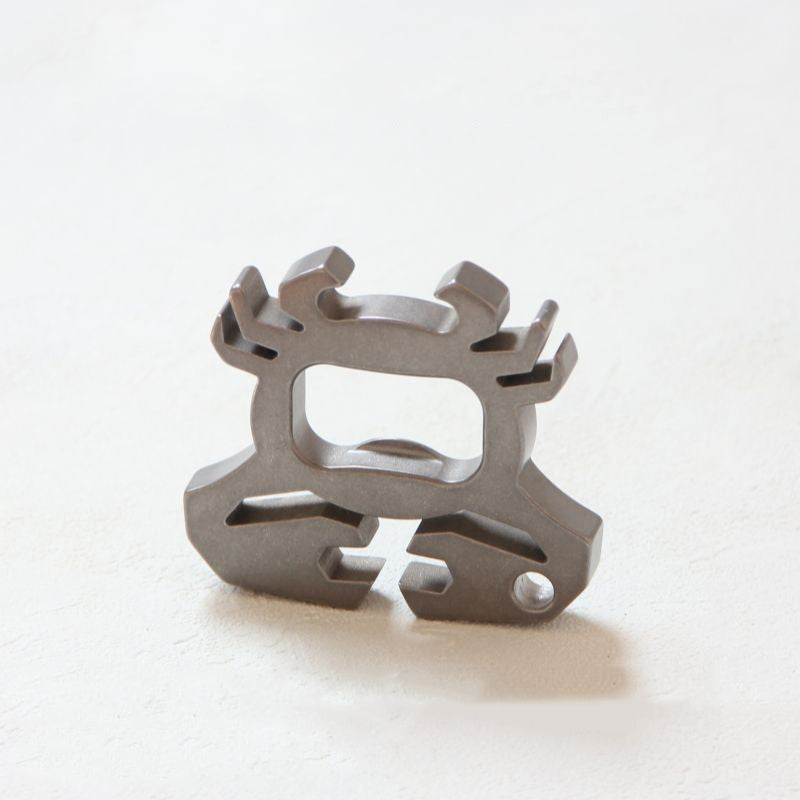 Titanium Crab Bottle Opener EDC Keychain Backpack Tool