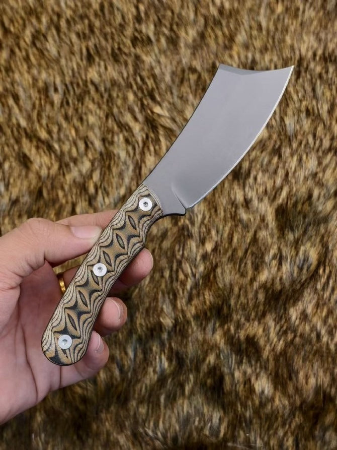 USA-10 Steel Dual-tone G10 Sand-colored K-sheath Outdoor Tool