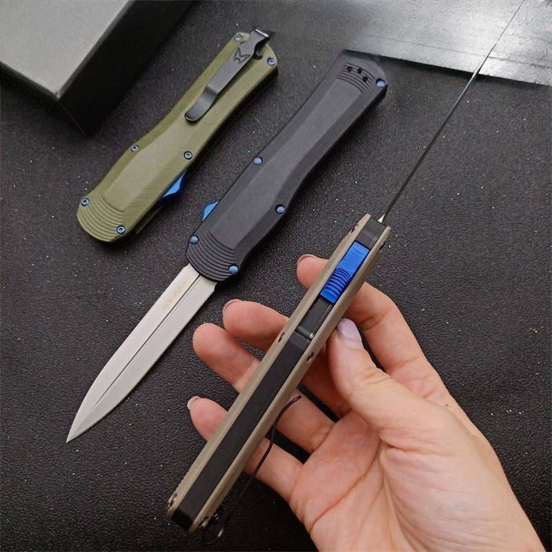 BM3400 G10 Composite Handle with Titanium Matte Finish for Outdoor Portable Tools