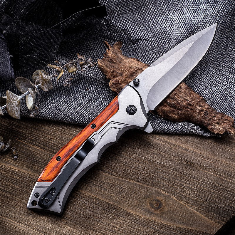 Outdoor Folding 59 HRC acid branch wood Pocket EDC Tool